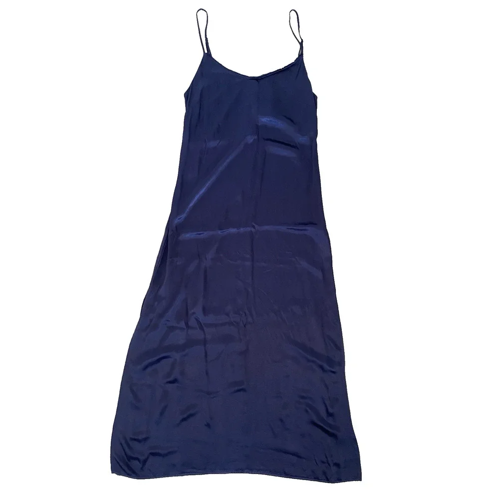 PHARAOH Henri Slip Dress Vintage Satin Sz 1‎ Small Minimalist Vacation Resort